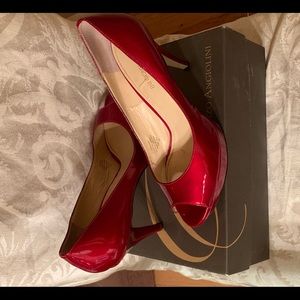 Enzo Angiolini Red Peep Toed Heels